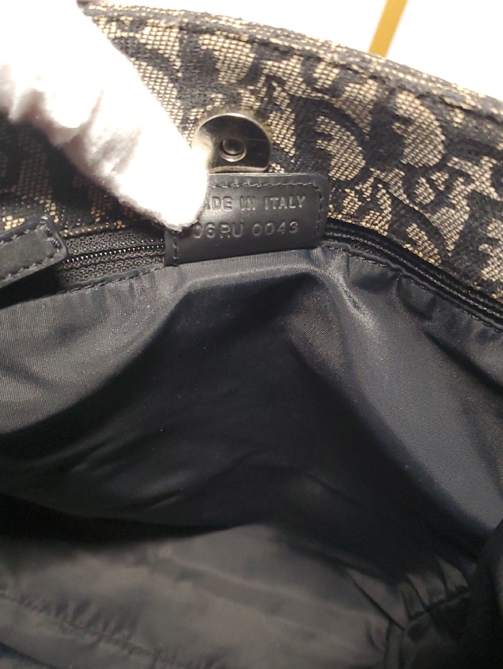 Christian Dior Black and Beige Jacquard Monogram Tote - Picture 12 of 15